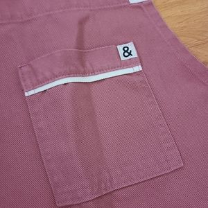 Hadley & Bennett essential apron dusty rose mauve pink staining cotton twill